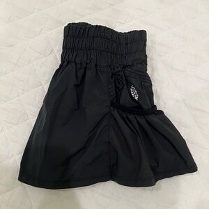 FP Movement Black Athletic Shorts with Paper-Bag Waist